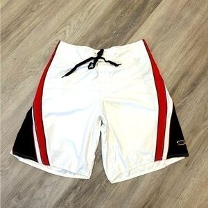 BYOB Storm technology men’s swimsuit swim trunks board shorts. Drawstring waist.